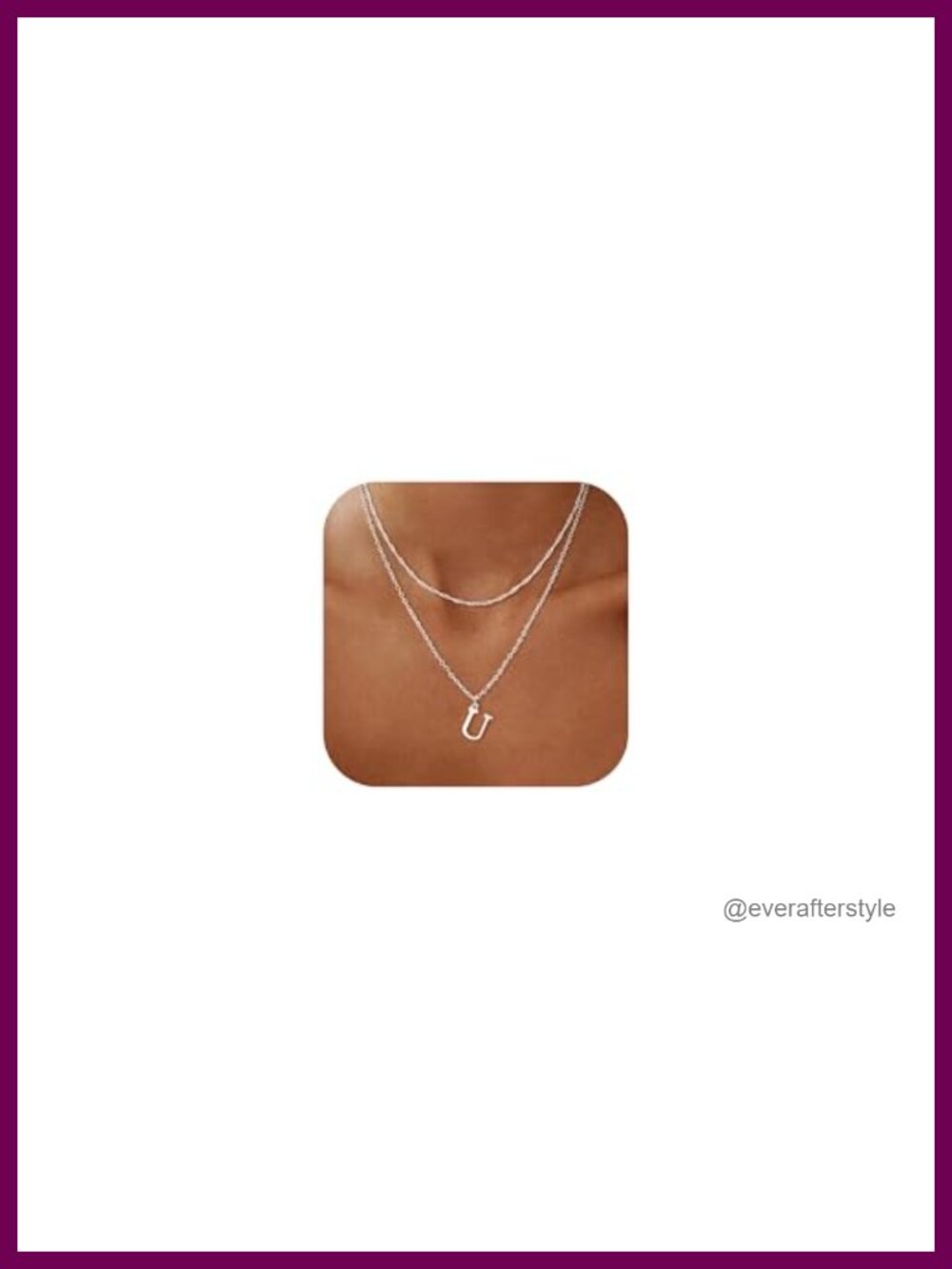 14K Gold Plated Layer Initial Pendant Necklace Set Choker Dainty Personalized